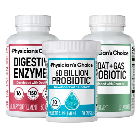 Physician's CHOICE Gut Guardian Bundle: Advanced Bloating & Digestion Support with 60 Billion Probiotic, Digestive Enzymes & Bloat + Gas Probiotic - Daily Gut Health Support for Women and Men Physician's CHOICEBuy Supplements Australia