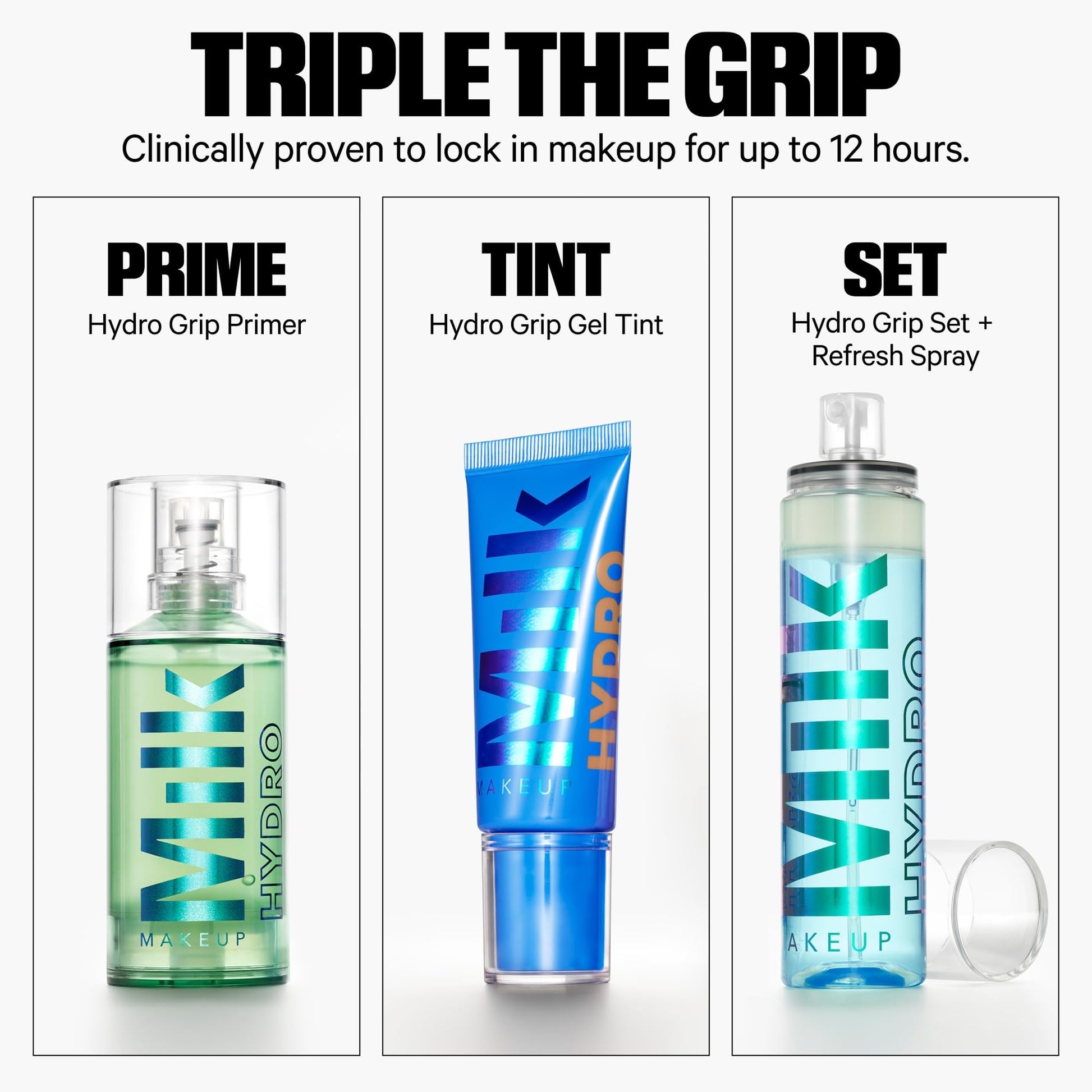 Milk Makeup Hydro Grip Set + Refresh Spray with Hyaluronic Acid – Sets Makeup + Hydrates Skin for Up to 12 Hours – Long-Lasting, Alcohol-Free Facial Mist for Dewy, Radiant Skin – 1.69 oz Milk MakeupBuy Supplements Australia