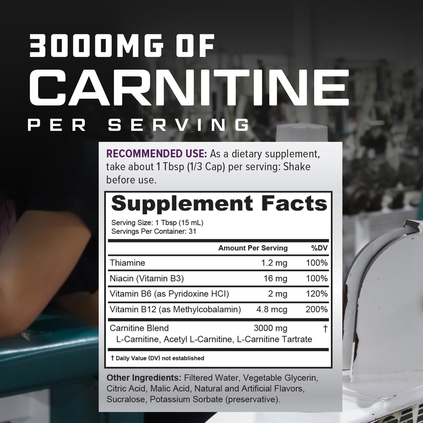 Cutler Nutrition Liquid L-Carnitine Fat Burner Supplement with Acetyl L-Carnitine & L-Carnitine Tartrate - Fat Burner Formula for Optimal Absorption