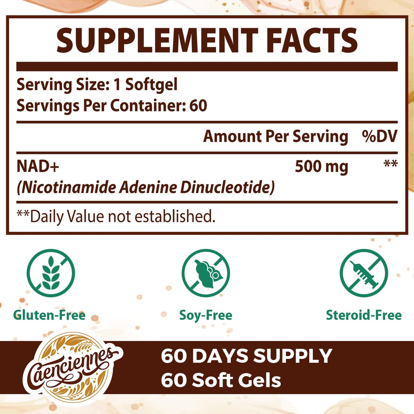 Liposomal NAD+ 500 MG Supplement, True NAD Plus Supplement, Superior Absorption, Boost NAD+ More Efficient Than Nicotinamide Riboside for Cellular Energy, Healthy Aging, 120 Serving CaenciennesBuy Supplements Australia