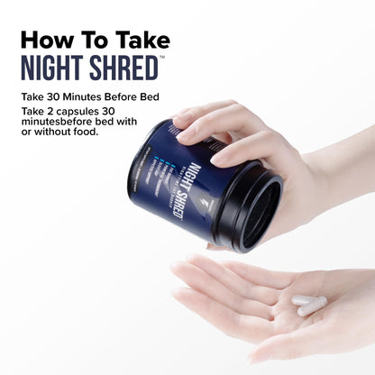 InnoSupps Night Shred Fat and Natural Sleep Support | Ashwaganda, 5-HTP, CLA, Melatonin | Appetite Suppressant