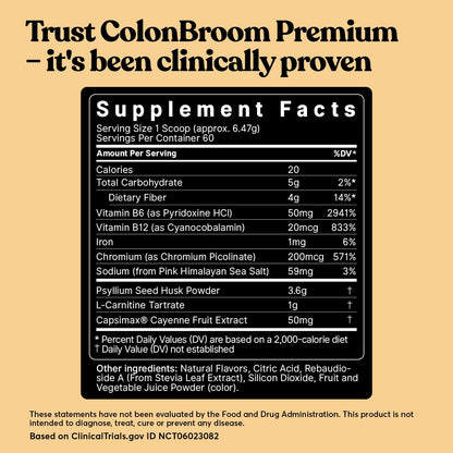 ColonBroom Premium Psyllium Husk Powder (Strawberry) - Colon Cleanse for Bloating ColonBroomBuy Supplements Australia