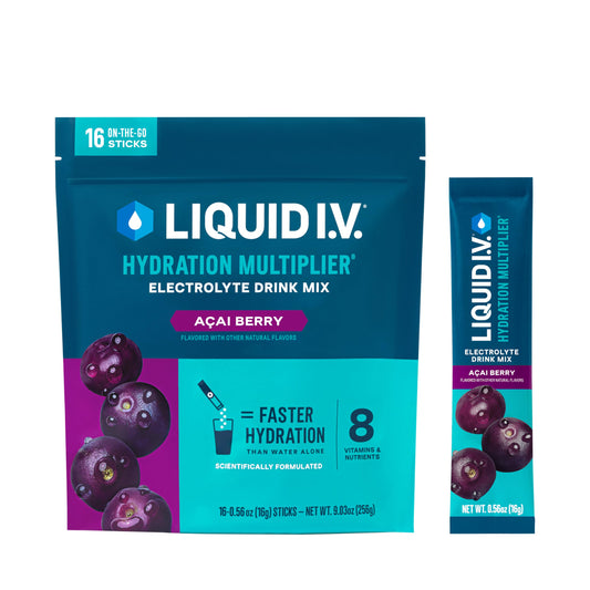 Liquid I.V.® Hydration Multiplier - Acai Berry | Electrolyte Powder Drink Mix | 1 Pack (16 Servings) Liquid I.V.Buy Supplements Australia