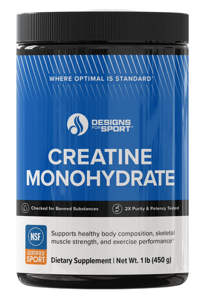 Designs for Sport Micronized Creatine Monohydrate Unflavored Powder - NSF Certified for Sport, 90 Servings, Supports Muscle Recovery, Brain Health, Pre and Post Workout Strength Designs for SportBuy Supplements Australia