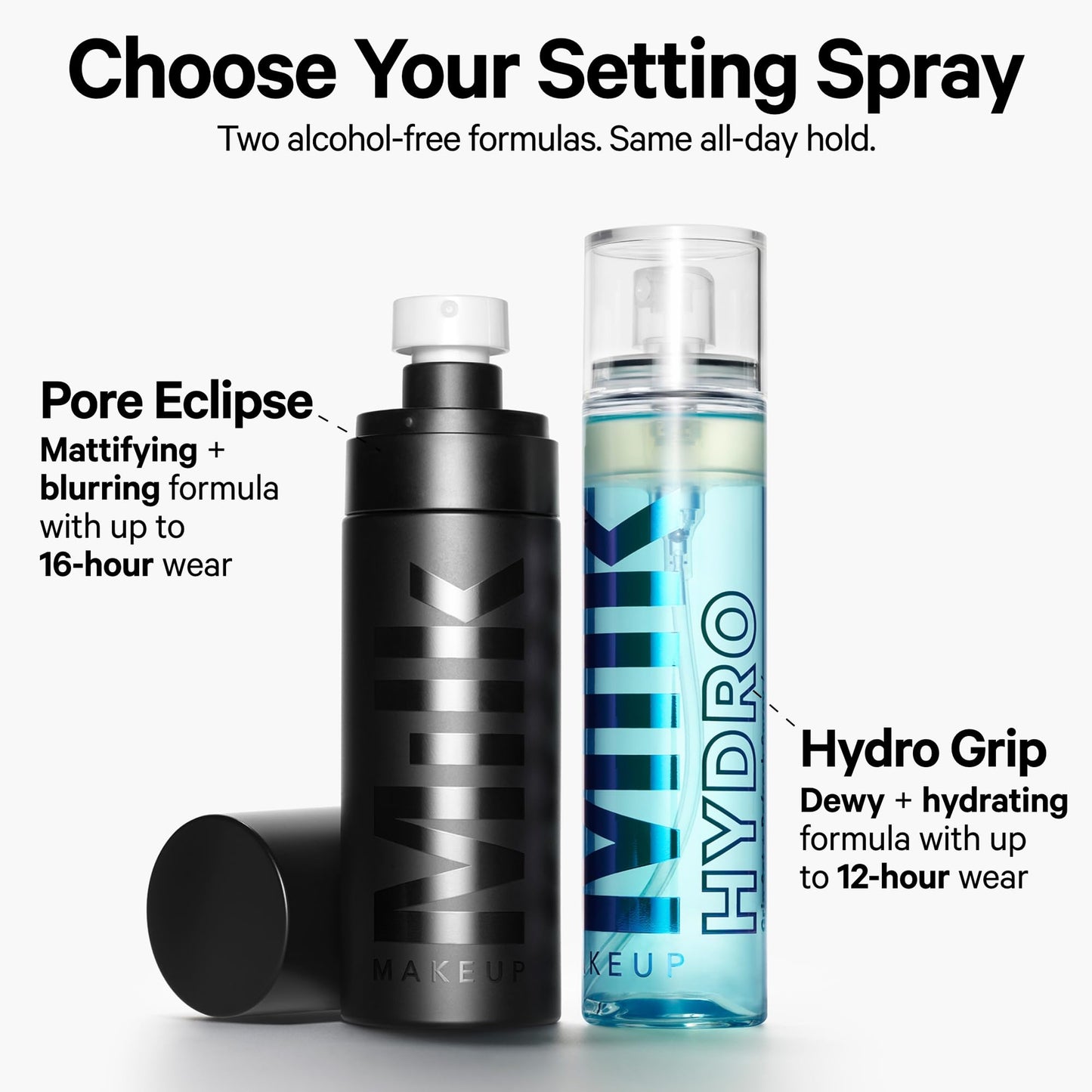 Milk Makeup Hydro Grip Set + Refresh Spray with Hyaluronic Acid – Sets Makeup + Hydrates Skin for Up to 12 Hours – Long-Lasting, Alcohol-Free Facial Mist for Dewy, Radiant Skin – 1.69 oz Milk Makeup buy supplements Au