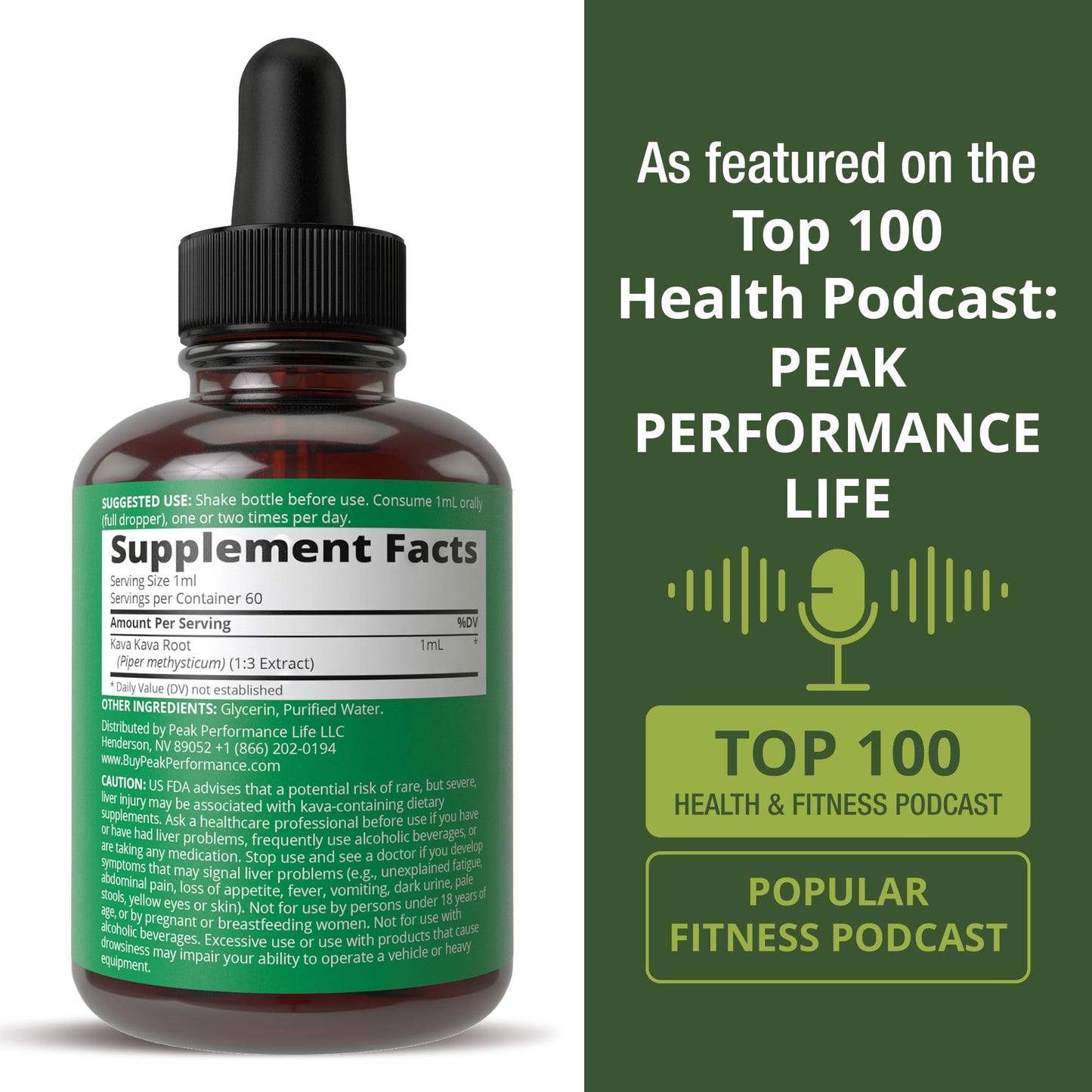 Peak Performance Kava Kava Root Extract Calming Liquid Drops More Concentrated - 1:3 Extraction Ratio. Vegan Supplement Aid for Relaxation, Natural Sleep. Sugar Free Gluten Free USA Tested Tincture Peak PerformanceBuy Supplements Australia