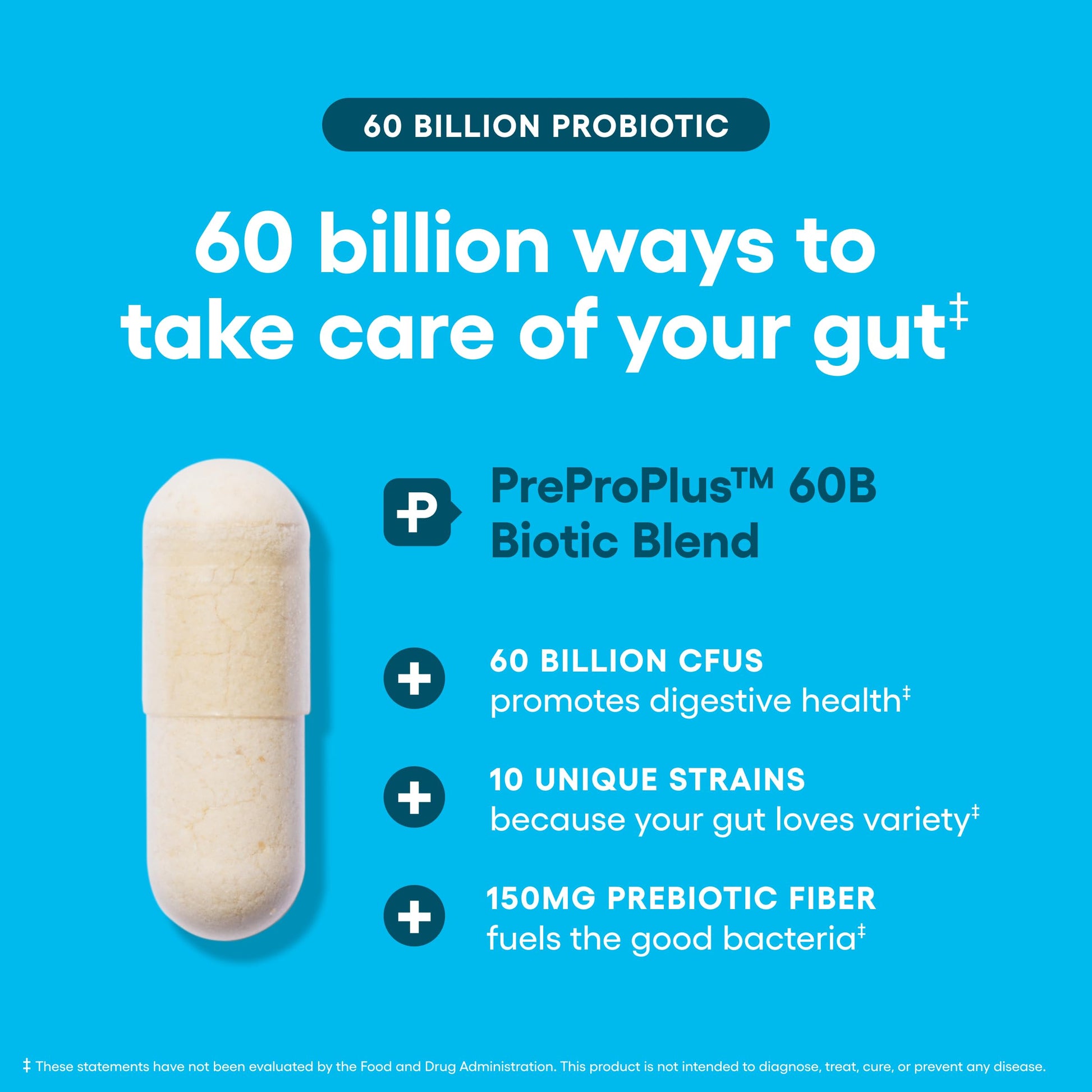 Physician's CHOICE Probiotics 60 Billion CFU - 10 Strains + Organic Prebiotics - Immune, Digestive & Gut Health - Supports Occasional Constipation, Diarrhea, Gas & Bloating - for Women & Men - 30ct Physician's CHOICEBuy Supplements Australia
