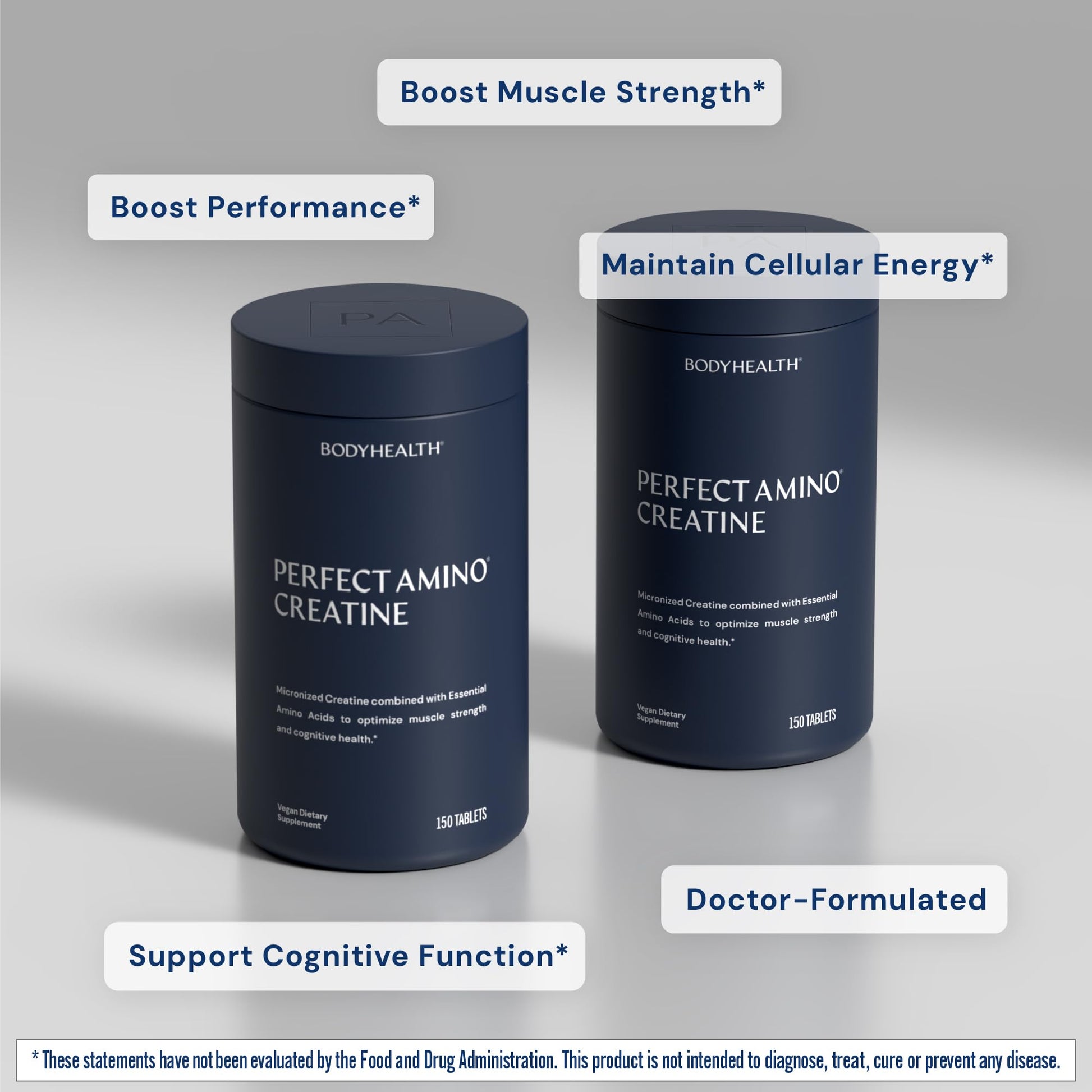 BodyHealth Creatine Monohydrate Tablets – Vegan Pre Workout Supplement with PerfectAmino, BCAAs & EAAs – Keto-Friendly, Muscle Recovery & Energy Support – 5g Creatine Equivalent per Serving BodyHealthBuy Supplements Australia