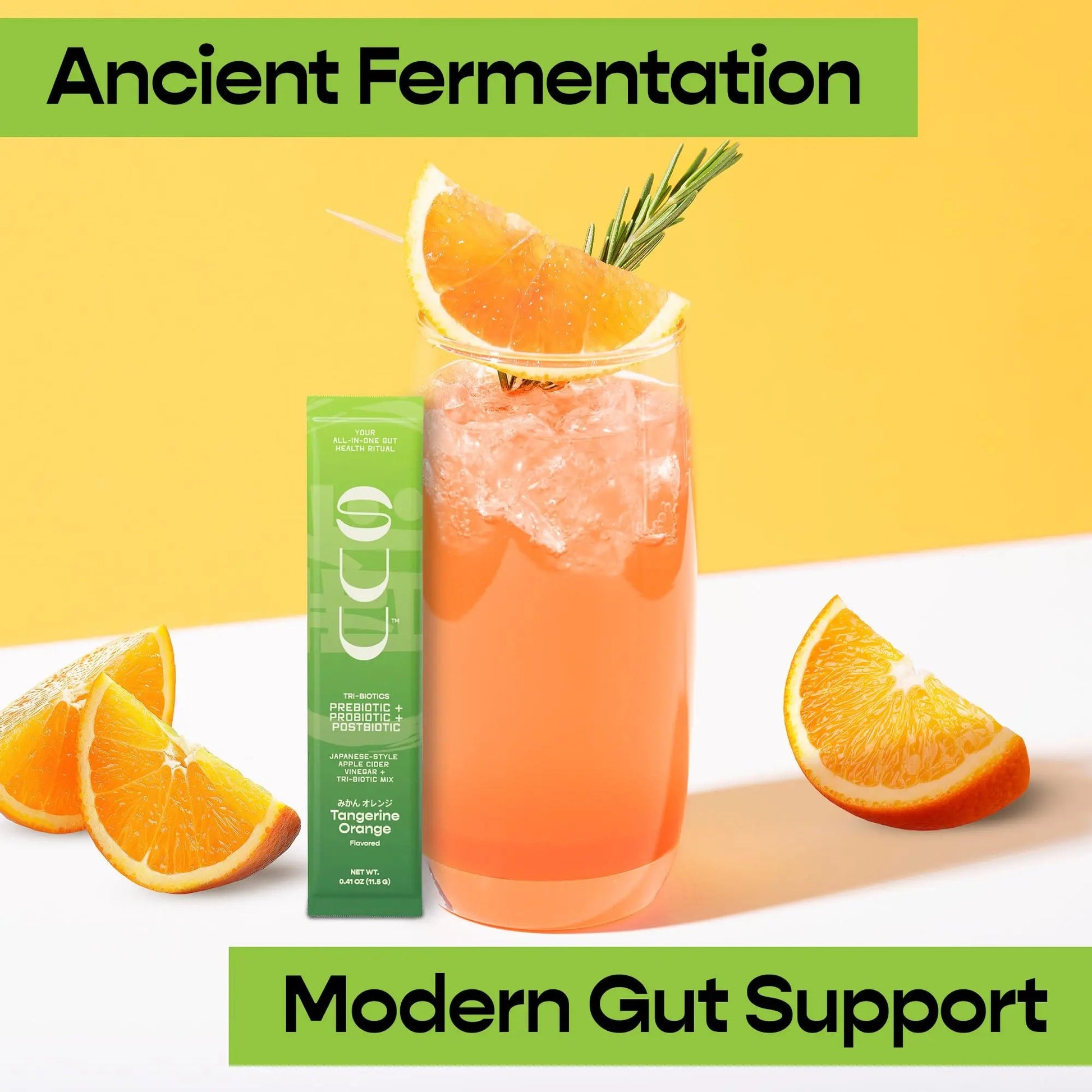 SUU Tribiotics - Prebiotic & Probiotic Drink Mix Packets for Gut Health & Digestive Health | Daily Probiotic, Cutting Mix & Immunity Supplement with Energy Support | Tangerine Orange (7-Pack) SUUBuy Supplements Australia