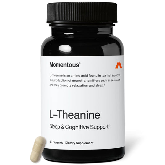 Momentous L-Theanine Supplement - 200 mg Capsules to Promote Relaxation & Focus - NSF Certified for Sport