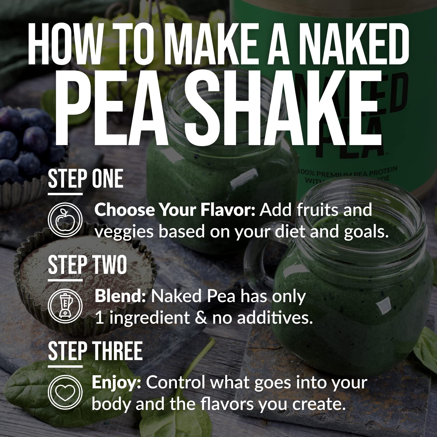 NAKED Pea - 5LB 100% Pea Protein Powder from North American Farms - Unflavored NAKEDBuy Supplements Australia