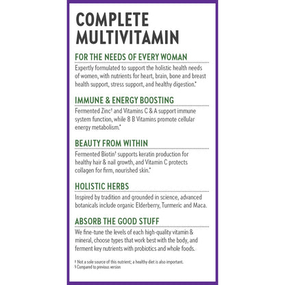 New Chapter Women’s Multivitamin, Iron, B6, B12, Biotin for Hair Growth, D3, Vit C, Zinc for Immune & Stress Support, Gentle on an Empty Stomach, One Daily, Non-GMO, Gluten-Free, 18+, 72 Tablets New ChapterBuy Supplements Australia