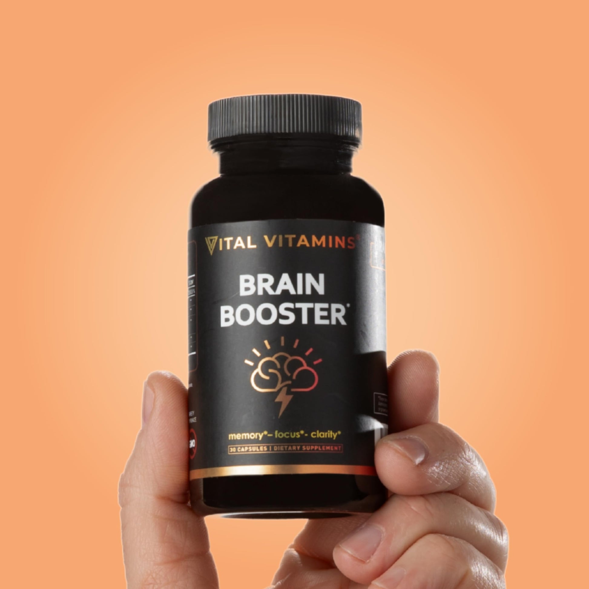 Vital Vitamins Brain Supplements with Bacopa Monnieri - for Memory and Focus – Nootropic Brain Booster - Caffeine-Free Support for Adults & Seniors – Non-GMO, 30-Day Supply, 30 Capsules Vital VitaminsBuy Supplements Australia