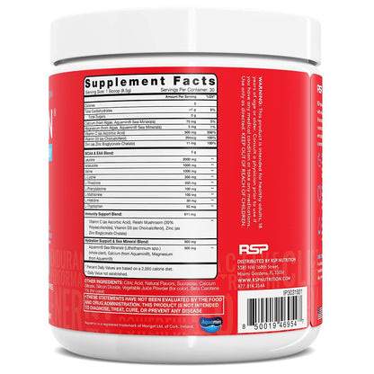 RSP NUTRITION AminoLean Pre Workout Energy (Pink Lemonade 30 Servings) with AminoLean Recovery Post Workout Boost (Tropical Island Punch 30 Servings)