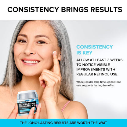 Anti-Aging Face Moisturizer with Retinol, Collagen & Hyaluronic Acid - Made in USA - Moisturizer Face Cream for Women & Men - Firming & Hydrating Neck Cream - Day & Night Skin Care - 1.7 fl oz SimplyVital buy supplements Au