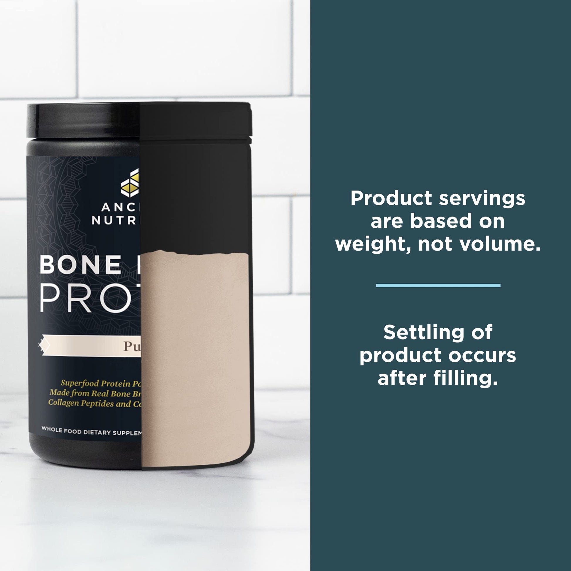 Ancient Nutrition Bone Broth Protein Powder, Pure Flavor, 20 Servings Size Ancient NutritionBuy Supplements Australia