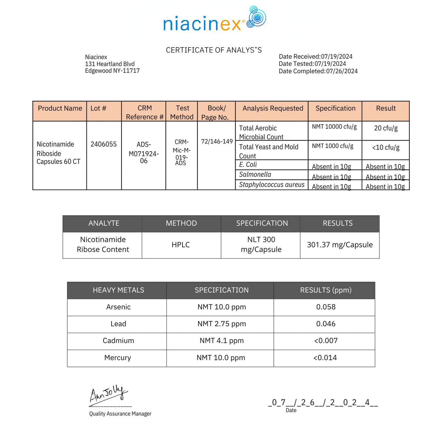 Niacinex NAD+ Supplement - 600mg Pure Nicotinamide Riboside (NR) - Healthy Aging, Mental Clarity & Energy Booster - Cell Regeneration Supplements for Women and Men - 60 NAD Plus Capsules - Made in USA NiacinexBuy Supplements Australia