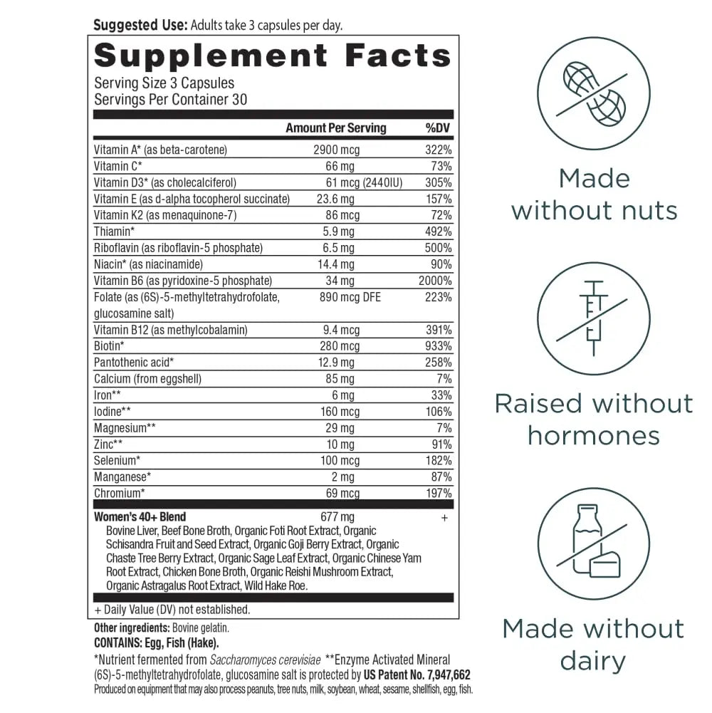 Ancient Nutrition Multivitamin for Women 40, Multi Vitamin and Immune Support with Vitamin D & C, 20 Vitamins and Minerals Ancient NutritionBuy Supplements Australia