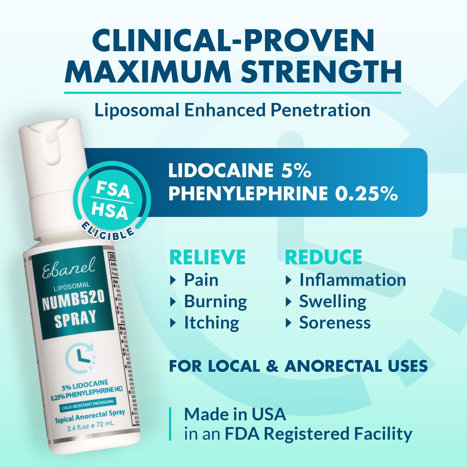 Ebanel Set of 5% Lidocaine Numbing Cream and 5% Lidocaine Spray Pain Relief Numbing Spray for Skin, Maximum Strength Topical Anesthetic to Numb Pain Burn Itch for Local and Anorectal Uses Ebanel buy supplements Au