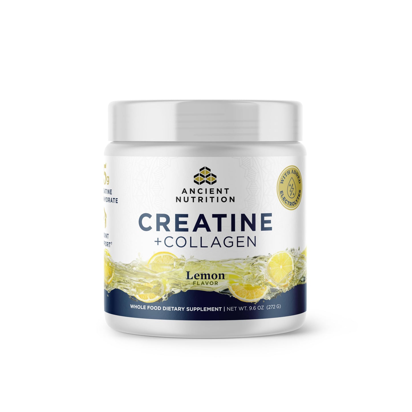 Ancient Nutrition Creatine + Collagen – Muscle Strength, Lean Body Mass, Joint Comfort & Cognitive Support – Includes 5g Creatine Monohydrate for Women + Electrolytes, Lemon, 30 Servings Ancient NutritionBuy Supplements Australia