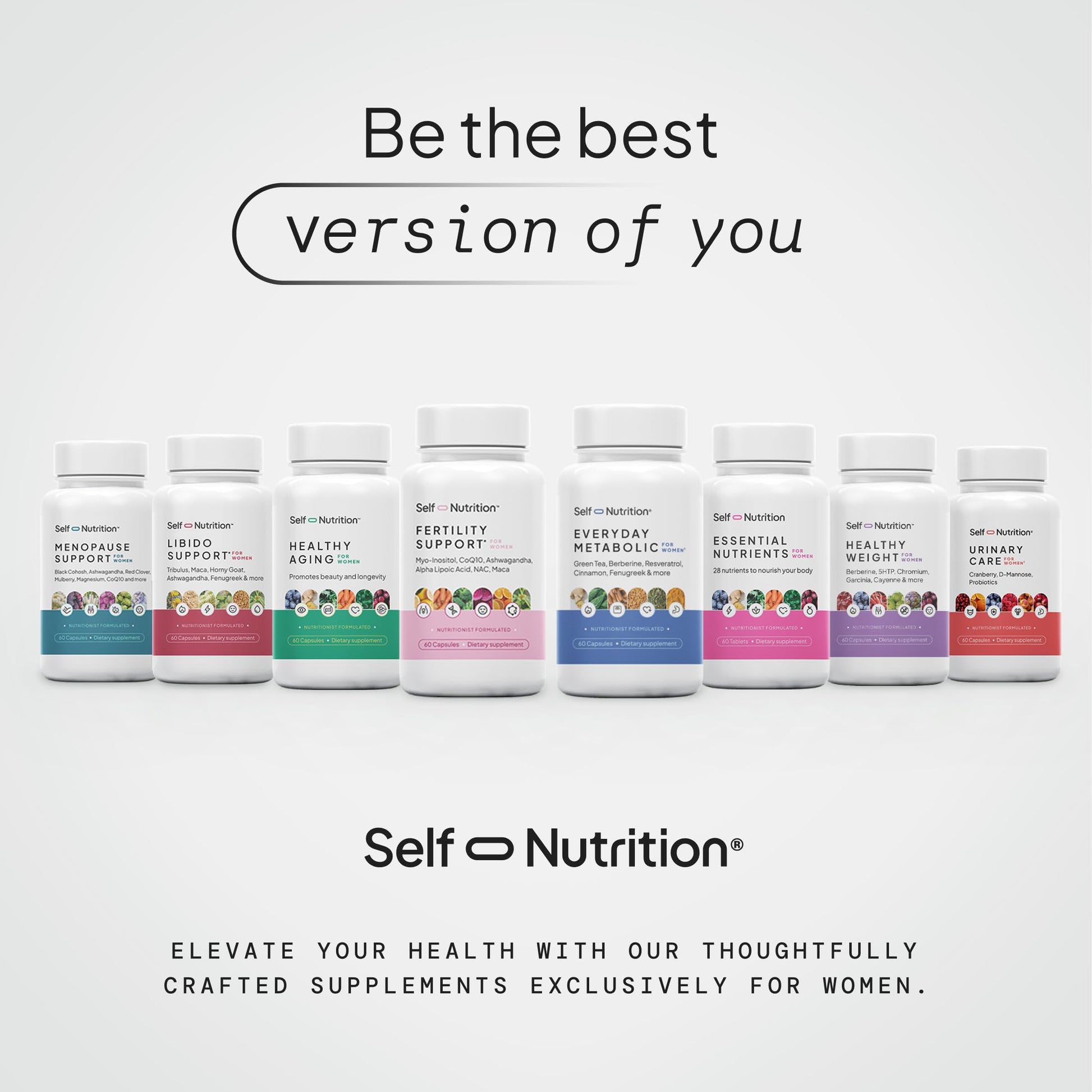 SELF NUTRITION Menopause Support for Women -All-Natural, Hormone-Free Perimenopause & Menopause Support. Unique Blend for Hot Flashes, Mood, Energy, Sleep & More. Vegan, Gluten-Free, 60 Capsules. SELF NUTRITIONBuy Supplements Australia