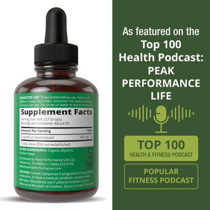 Grapefruit Seed Extract Liquid Drops Supplement. Vegan GSE Grapefruit Seed Extract for Women and Men. Zero Sugar, Non Bitter. for Immune, Digestive Support. Gluten Free Oil. Take Orally Peak PerformanceBuy Supplements Australia