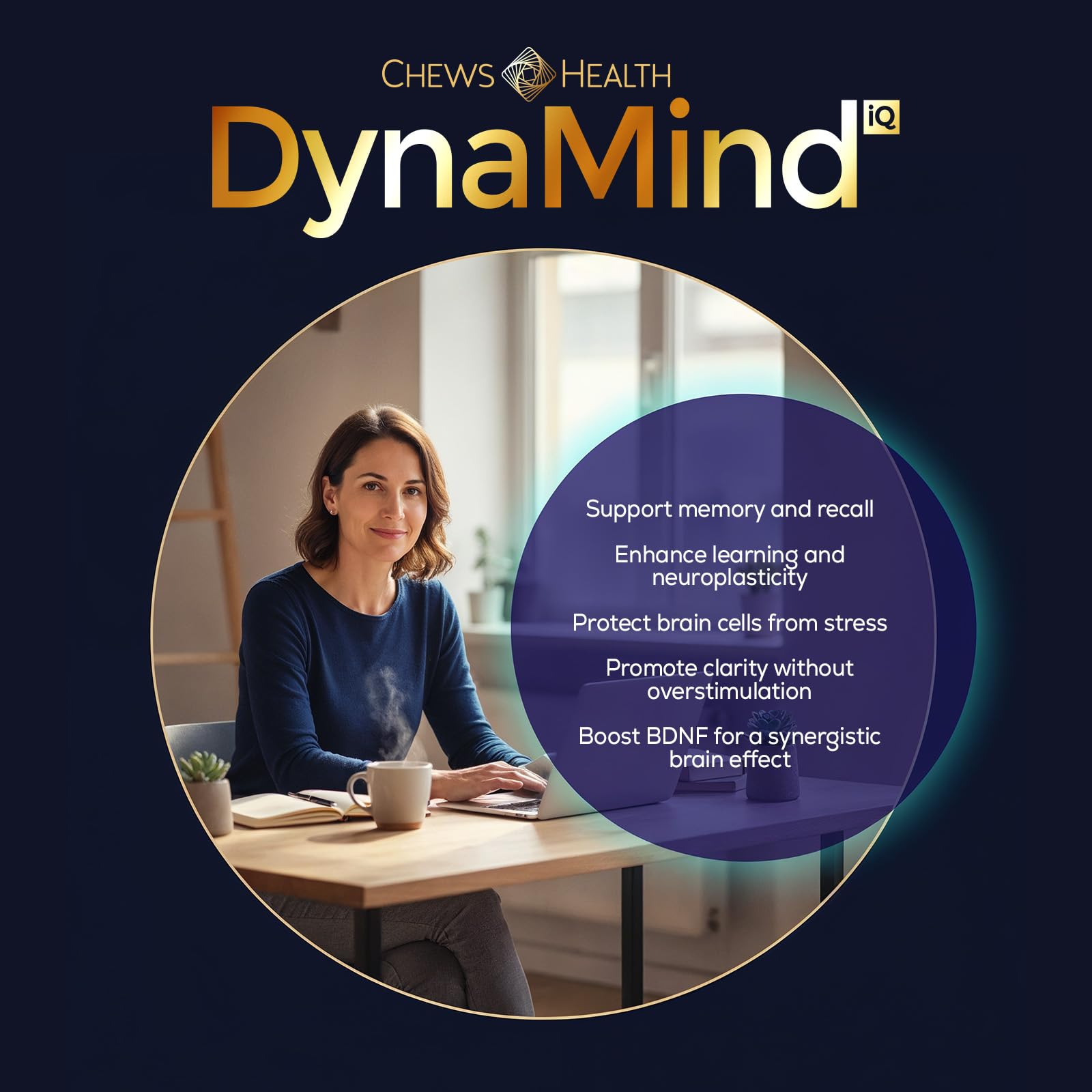 DynaMind iQ Brain Supplement for Memory and Focus for Adults - Nootropic Chews | Coffee Fruit & Mushroom Supplement Blend, Memory Focus Supplement, Caffeine Focus Pills Alternative, 30 Count CHEWSHEALTHBuy Supplements Australia