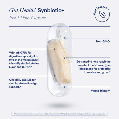 Ritual Synbiotic+ Probiotic, Prebiotic, Postbiotic, 3-in-1 Supplement for Gut Health and Digestive Support, Regularity, Bloat, Immune, Vegan Delayed-Released Daily Capsule, Women and Men, 30 Day RitualBuy Supplements Australia