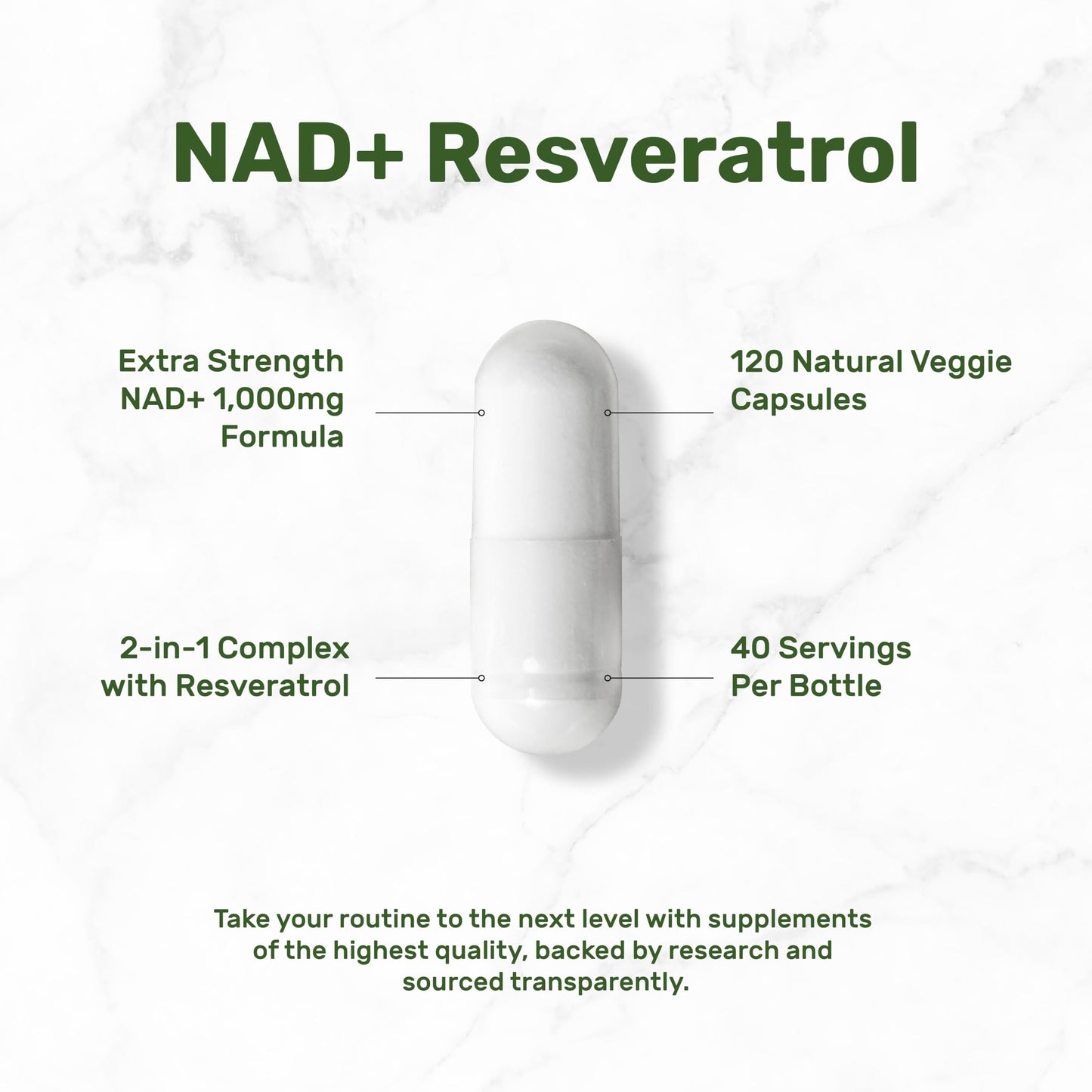 NAD+ Resveratrol Supplement 1,000mg Per Serving, 120 Veggie Capsules | 2-in-1 Extra Strength NMN Supplement Alternative | NAD Supplements for Women & Men | Non-GMO, Gluten Free DEAL SUPPLEMENTBuy Supplements Australia