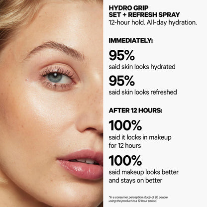 Milk Makeup Hydro Grip Set + Refresh Spray with Hyaluronic Acid – Sets Makeup + Hydrates Skin for Up to 12 Hours – Long-Lasting, Alcohol-Free Facial Mist for Dewy, Radiant Skin – 1.69 oz Milk MakeupBuy Supplements Australia