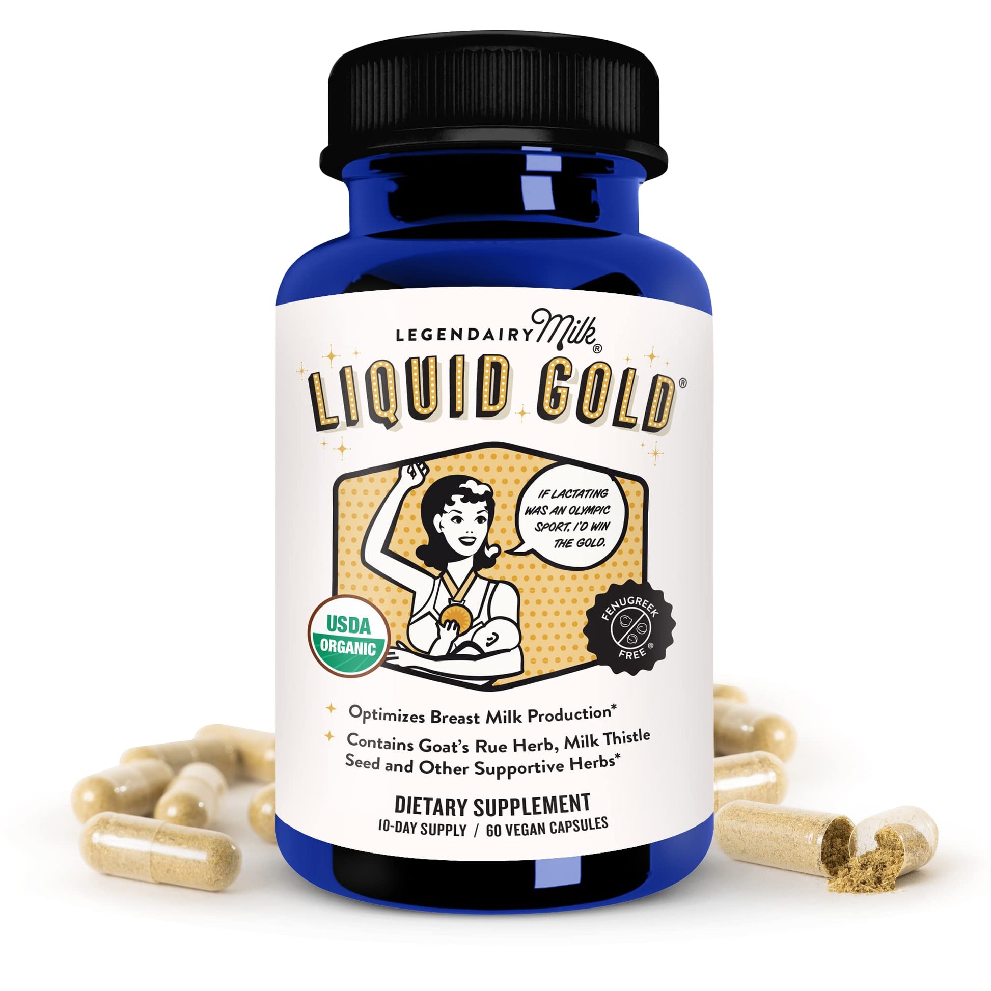 Legendairy Milk Liquid Gold Lactation Supplement, Organic Goat's Rue Lactation 