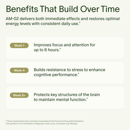 Seed AM-02 Energy + Focus - Daily Nootropic Supplement for Women & Men - Fast-Acting & Sustained Energy for Up to 6 Hours - Caffeine-Free Vegan & Shelf-Stable - 30 Capsules (30-Day Supply) Visit the Seed StoreBuy Supplements Australia