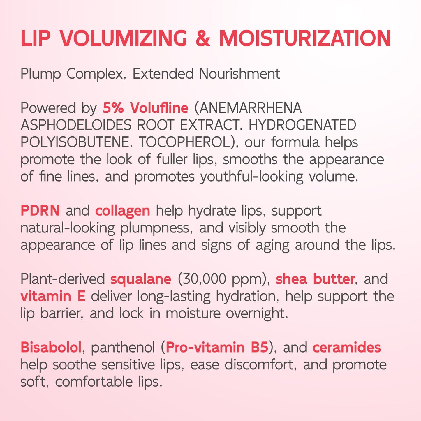 YouthVibe Lip Mask Overnight Moisturizing - Nourish & Hydrate, Antioxidants, 5% Volufiline