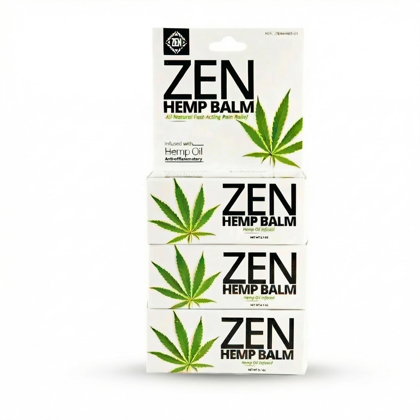 ZEN Hemp Balm 3 Pack – Fast-Acting Pain Relief for Muscles & Joints – Plant-Based Topical – 0.7 oz Each ZENBuy Supplements Australia