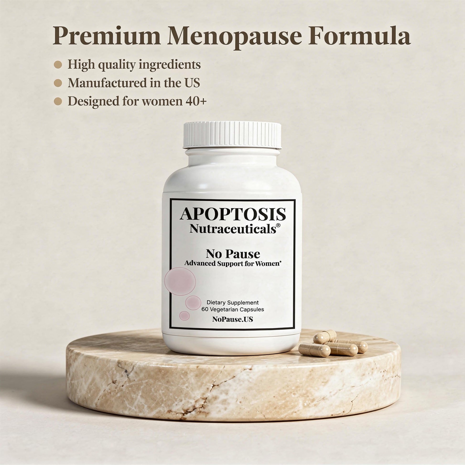 Apoptosis Menopause Supplement for Women – Supports Hot Flash Relief, Mood Balance, Energy & Vitality – with L-Arginine – 60 Capsules – Made in USA Apoptosis NutraceuticalsBuy Supplements Australia