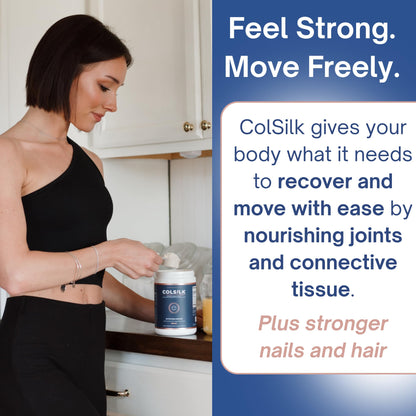 SRILabs ColSilk Unflavored Hydrolyzed Collagen Powder with Colostrum and Polypodium - Skin, Hair, Nails, Gut Health and Joint Support - One Scoop Daily | 1 Month Supply Skin Research InstituteBuy Supplements Australia