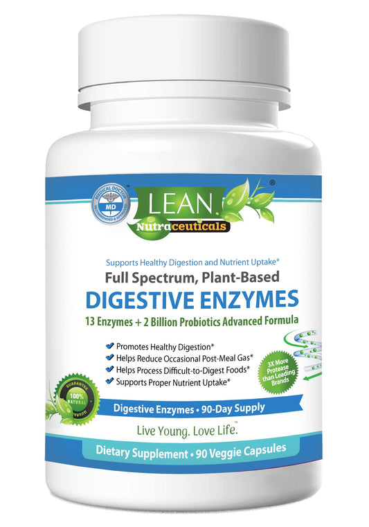 Digestive Enzymes with Probiotics, 90 Day Gut Health Supplement, 90 Cap LEAN NutraceuticalsBuy Supplements Australia