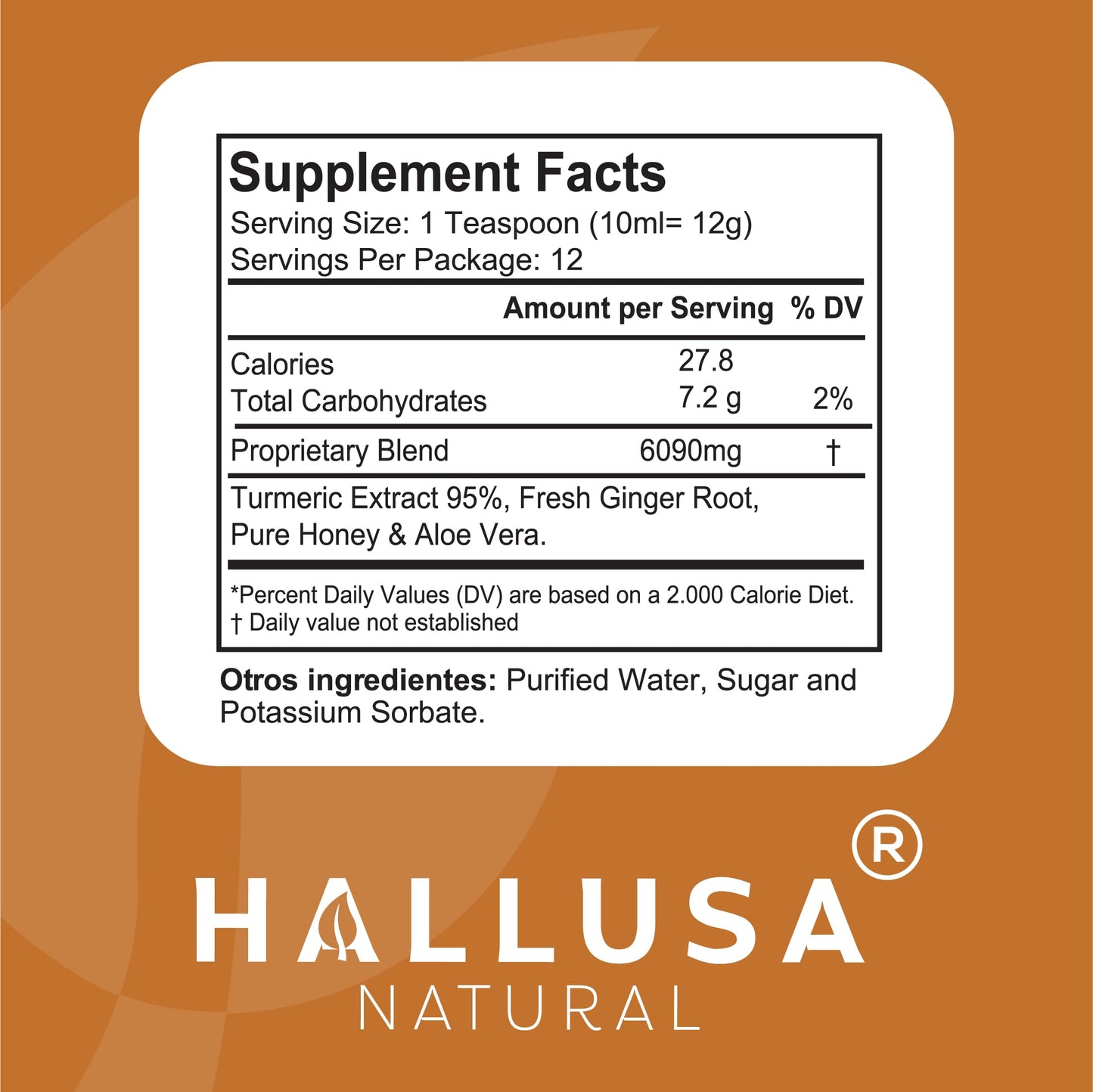 HallSyrup Herbal Supplement for Adults 4 oz – Natural Blend with Turmeric Extract 95%, Fresh Ginger Root, Pure Honey & Aloe Vera – Supports Throat Comfort, Seasonal Wellness & Everyday Vitality Hallusa Natural buy supplements Au
