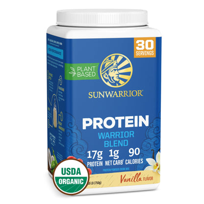 Sunwarrior Vegan Protein Powder Organic Plant-Based Protein | BCAA Amino Acids Hemp Seed Plant Protein | Soy Free Dairy Free Gluten Free Synthetic Free Non-GMO
