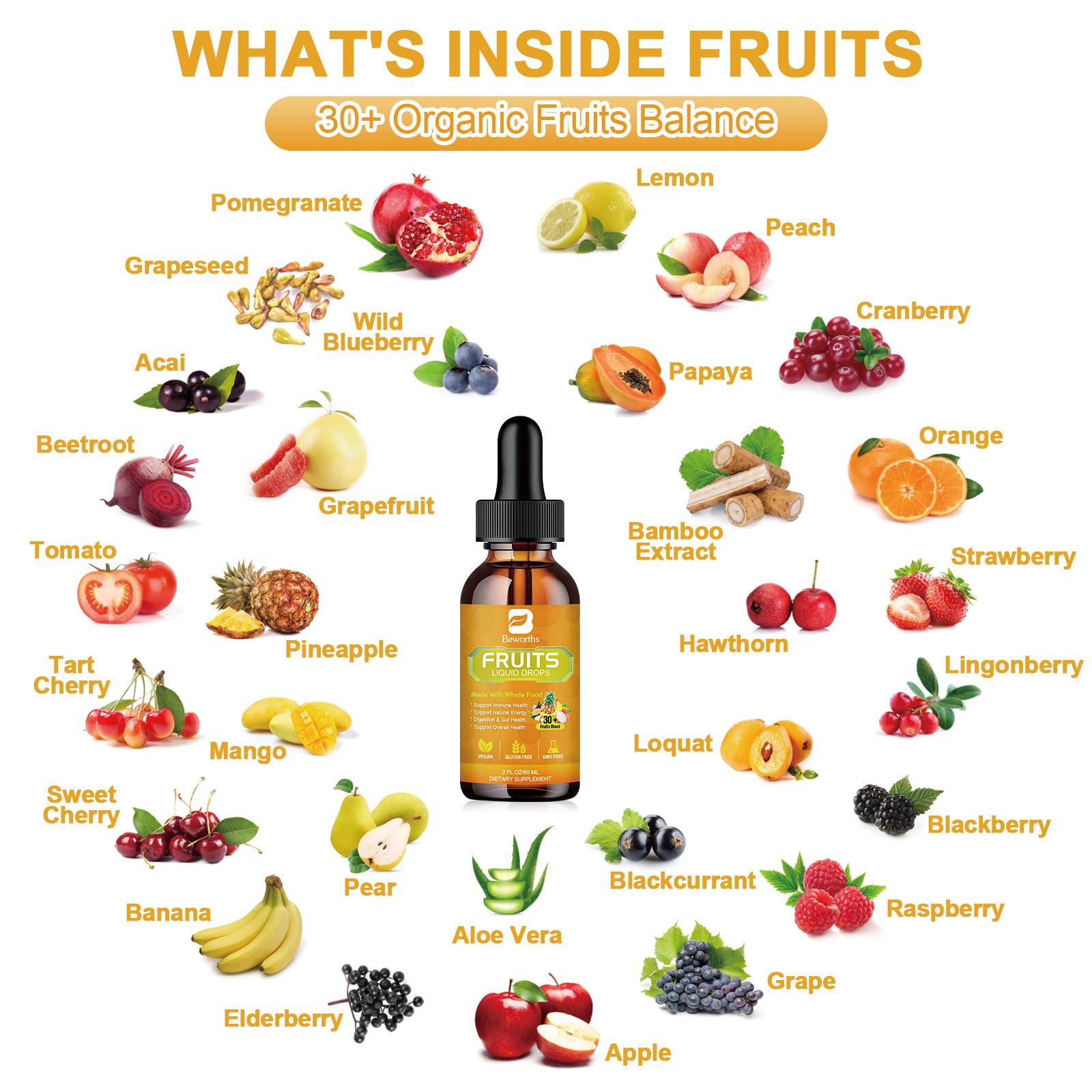 B BEWORTHS Fruits and Veggies Supplement - Balance of Natural Fruit and Vegetable B BEWORTHSBuy Supplements Australia