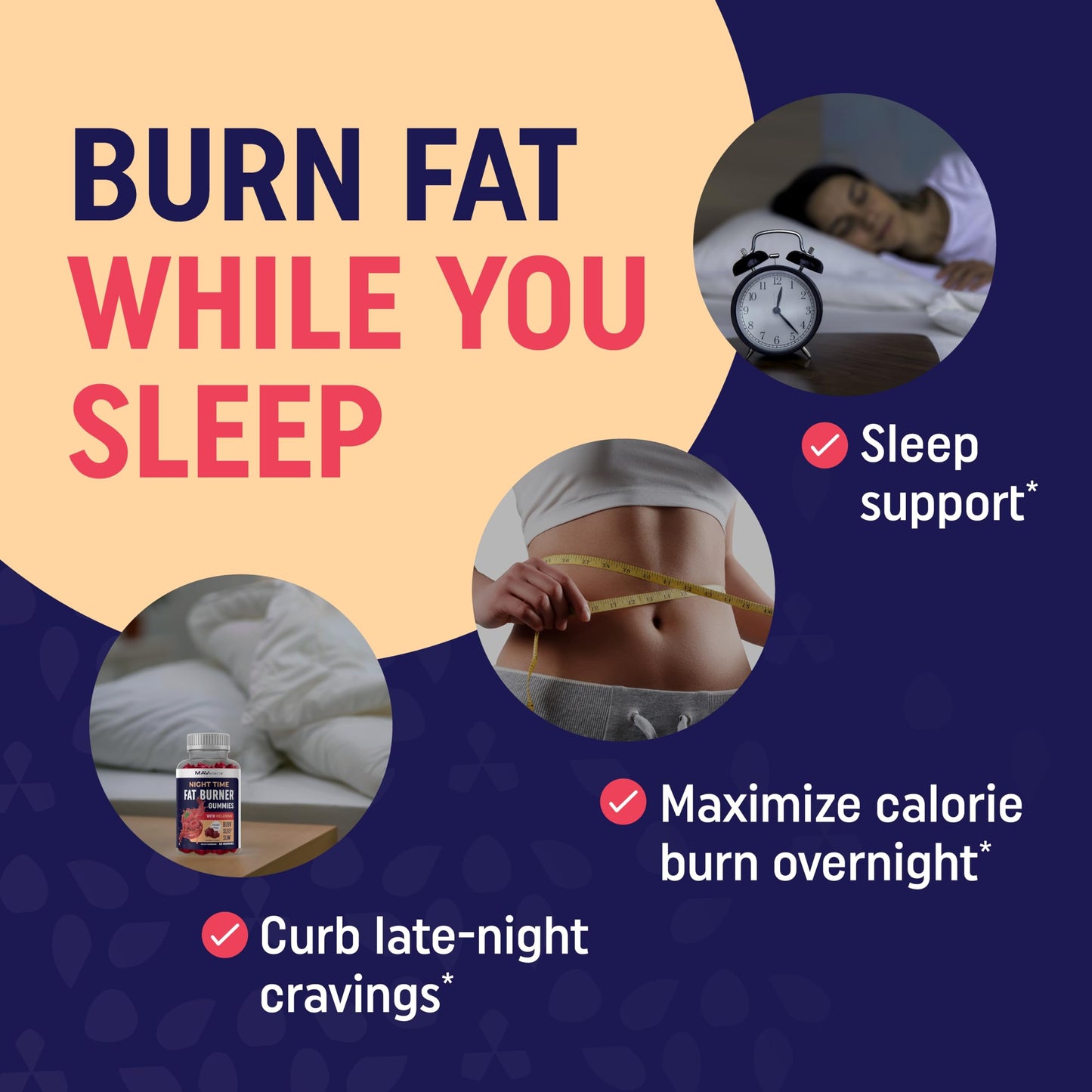 Sugar-Free Night Time Fat Burner Gummies for Sleep & Weight Loss Support | Hunger MAV NUTRITIONBuy Supplements Australia