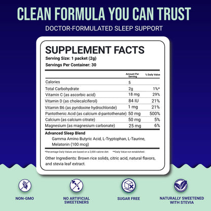 Dr. Price’s Natural Sleep Aid Powder – Berry-Citrus, 30 Packs | Sleep Powder Drink Mix with Magnesium, Microdose Melatonin & Tryptophan | Sleep Support for Adults | Doctor-Formulated, Made in USA Dr. Price's VitaminsBuy Supplements Australia