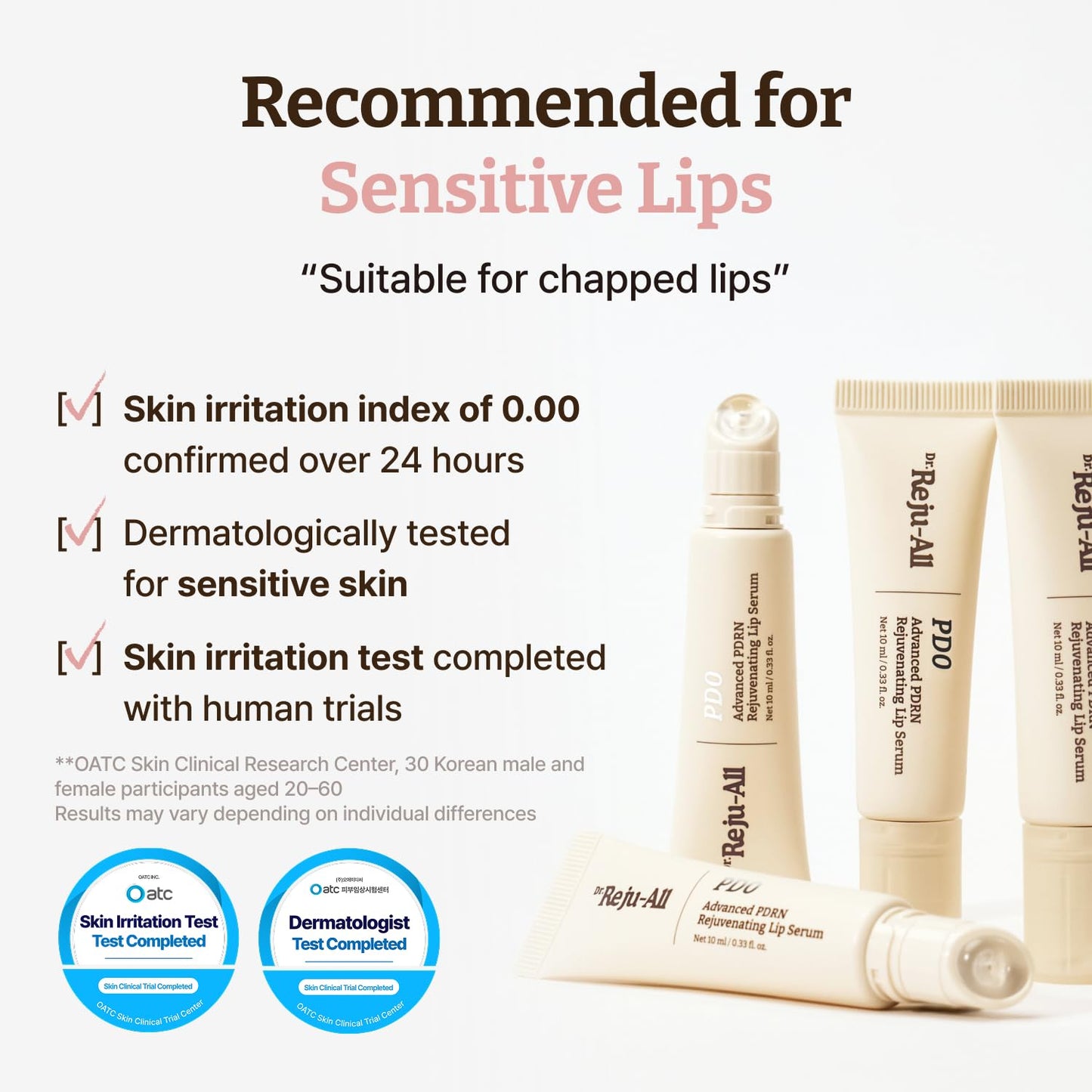Dr. Reju-All Advanced PDRN Rejuvenating Lip Serum – Hydrating Lip Balm with Lipozip PDRN for Glowy, Dewy Lips