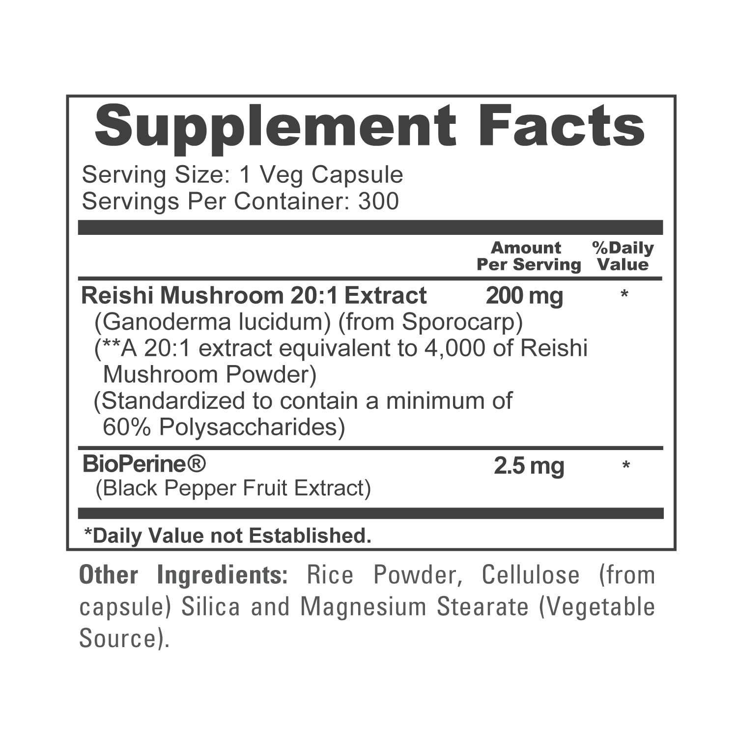 NusaPure Reishi Mushroom Extract 20:1 Extract, 200 mg Equivalent to 4000mg per Capsule 300 Veggie Caps Vegan, Non-GMO, Vegan NusaPureBuy Supplements Australia