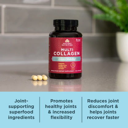 Ancient Nutrition Collagen Pills for Joint Support, Multi Collagen Capsules 45 Ct, Joint + Mobility, Supports Joints, Skin & Nails, Exercise Recovery, Paleo and Keto Friendly, Gluten Free Ancient NutritionBuy Supplements Australia