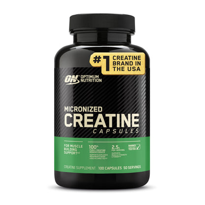 Optimum Nutrition Micronized Creatine Monohydrate Capsules, Keto Friendly, 2500mg, 100 Capsules Optimum NutritionBuy Supplements Australia