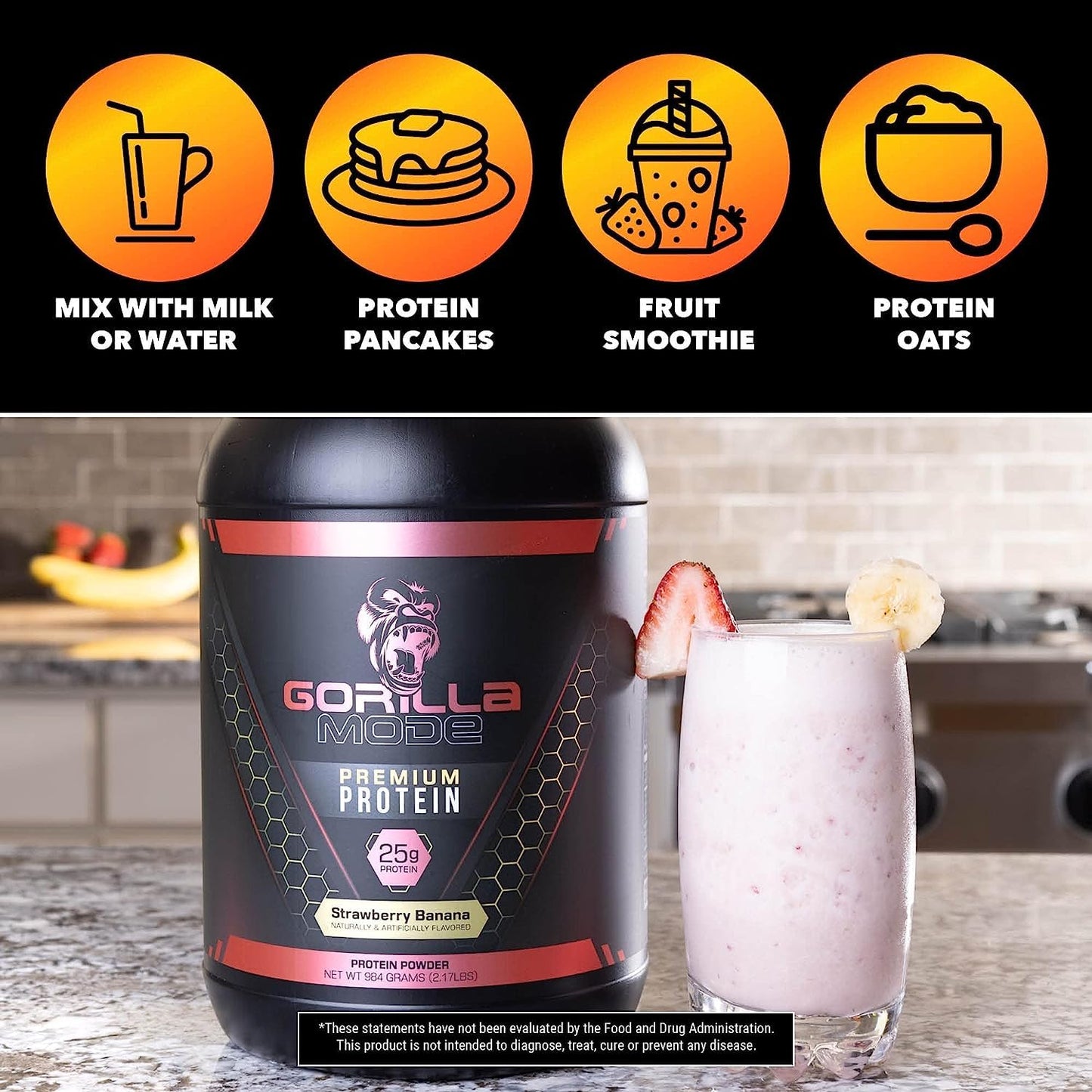 Gorilla Mode Premium Protein - Chocolate Peanut Butter / 24 Grams of Protein/Recover Gorilla MindBuy Supplements Australia