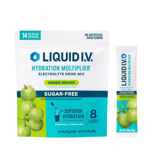 Liquid I.V.® Hydration Multiplier Sugar-Free - Green Grape | Electrolyte Powder Drink Mix | 1 Pack (14 Servings) Liquid I.V.Buy Supplements Australia