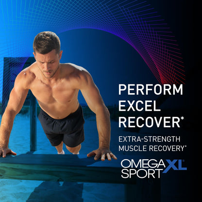 OmegaXL Sport Extra Strength Muscle Recovery Supplement and Respiratory Support Supplement - Improves DOMS and ROM, Clinically Supported Green-Lipped Mussel Oil (60 Softgels) OmegaXL buy supplements Au