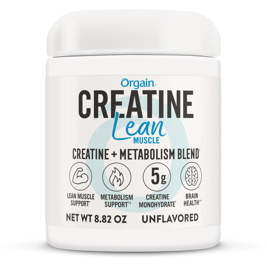 Orgain Micronized Creatine Monohydrate Lean Muscle Powder with Metabolism Blend, Unflavored, 50 Servings, Supports Muscle Strength and Brain Health, No Dairy or Soy, Gluten Free, Vegan OrgainBuy Supplements Australia
